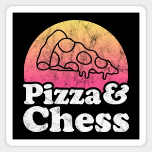 Pizza Lover Pizza and Chess Magnet